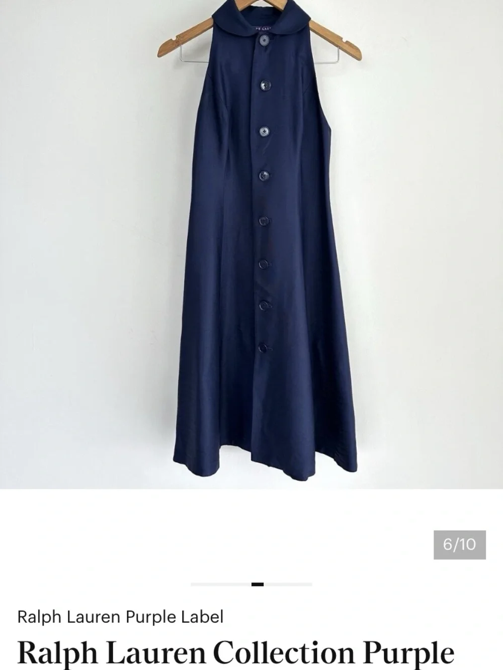 ISO - RALPH LAUREN PURPLE COLLECTION NAVY BLUE DRESS SIZE 2.